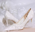 Chaussures de Mariée Blanches à Talon Aiguille