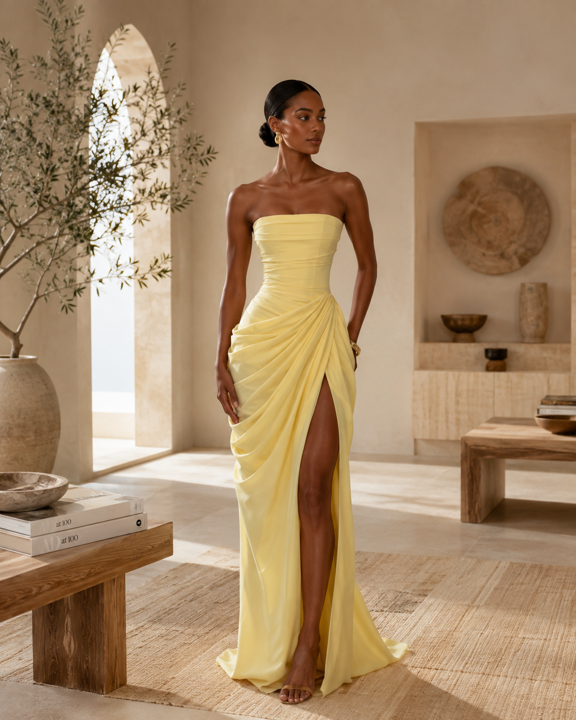 Robe Longue Bustier Fendue - Soirée & Demoiselle d'Honneur
