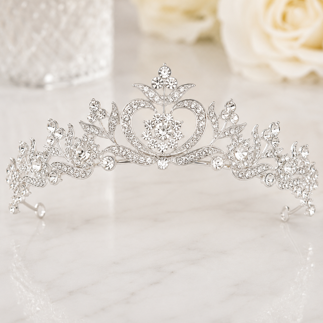 Tiare Cœur Cristaux Royale