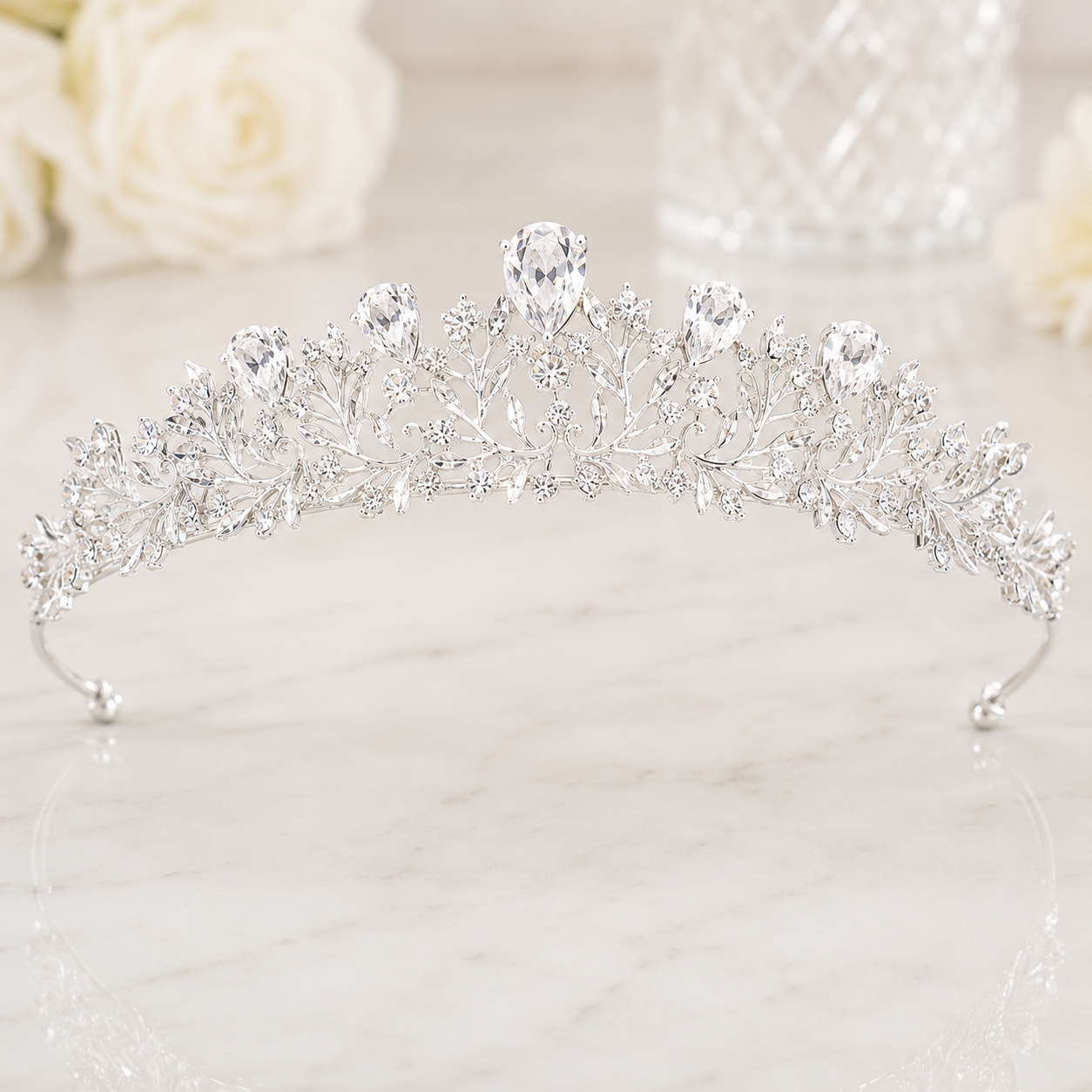 Tiare Couronne Végétale Strass Luxe