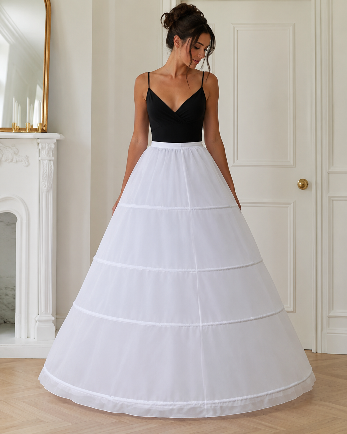 Jupon Mariage 5 Cerceaux Blanc Volume Maximal
