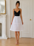 Jupon Mariage 2 Cerceaux Tulle Blanc Bordure Dentelle 52cm