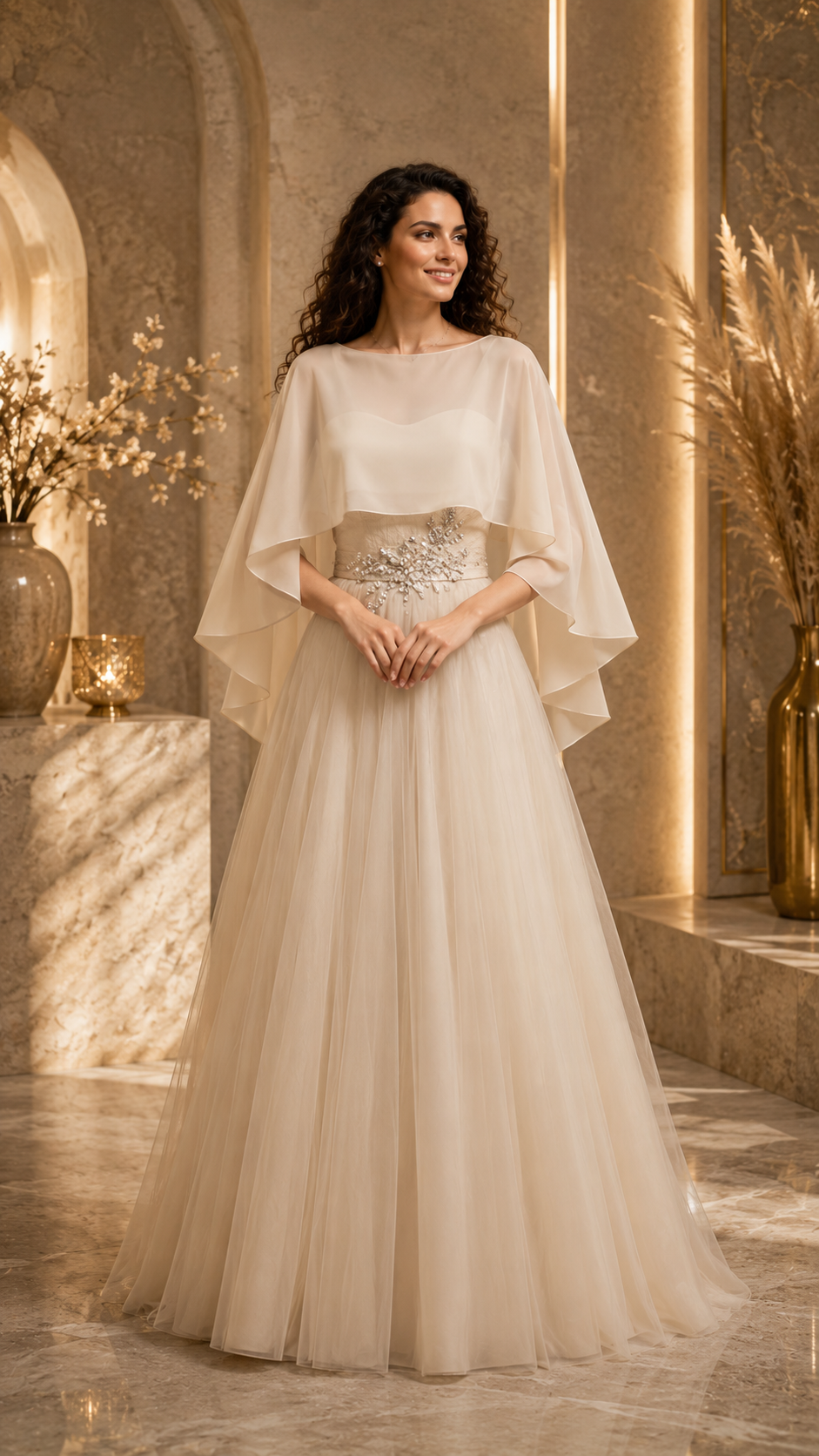 Cape bolero de mariée