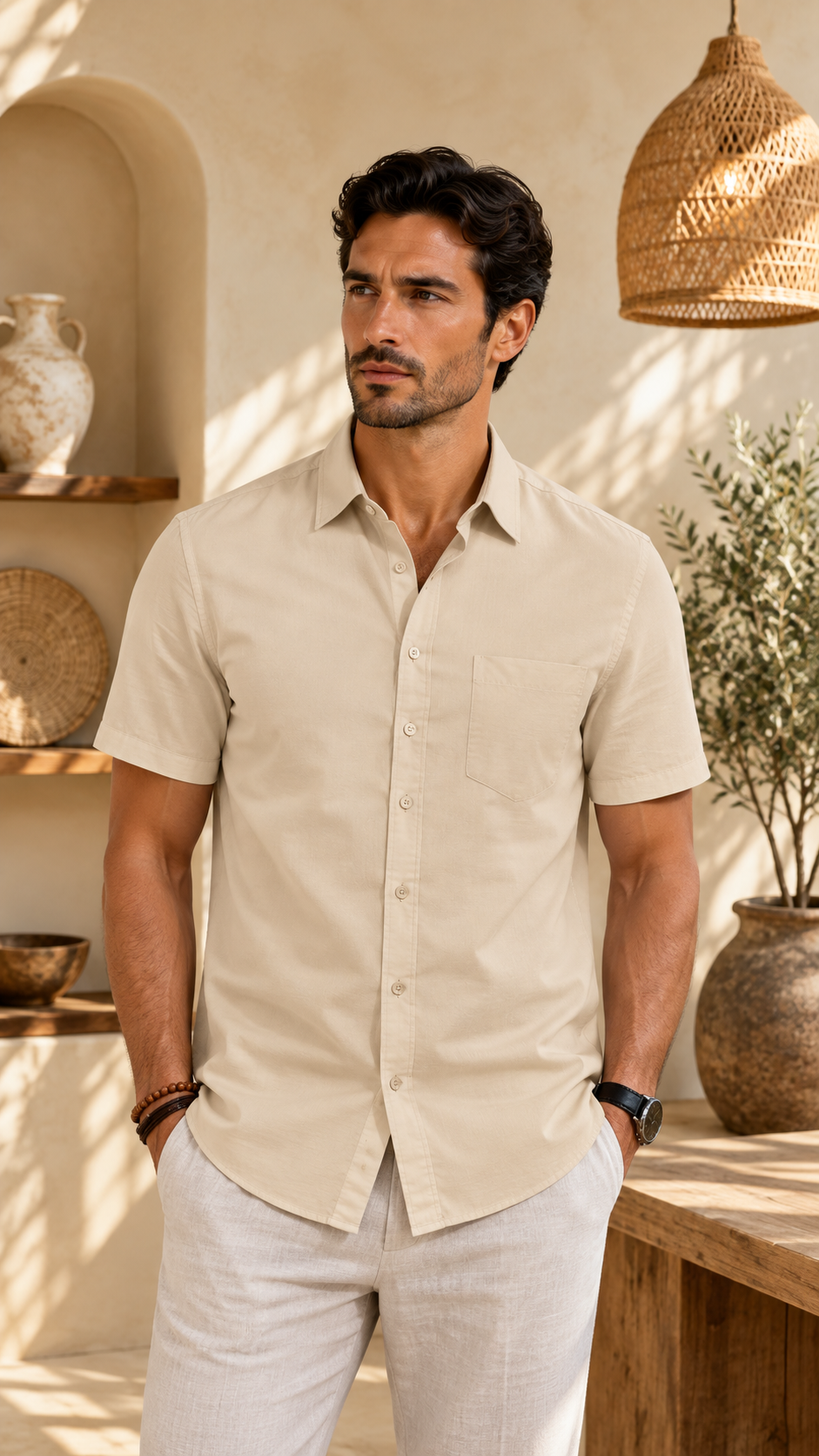 Chemise Casual Homme manches courtes