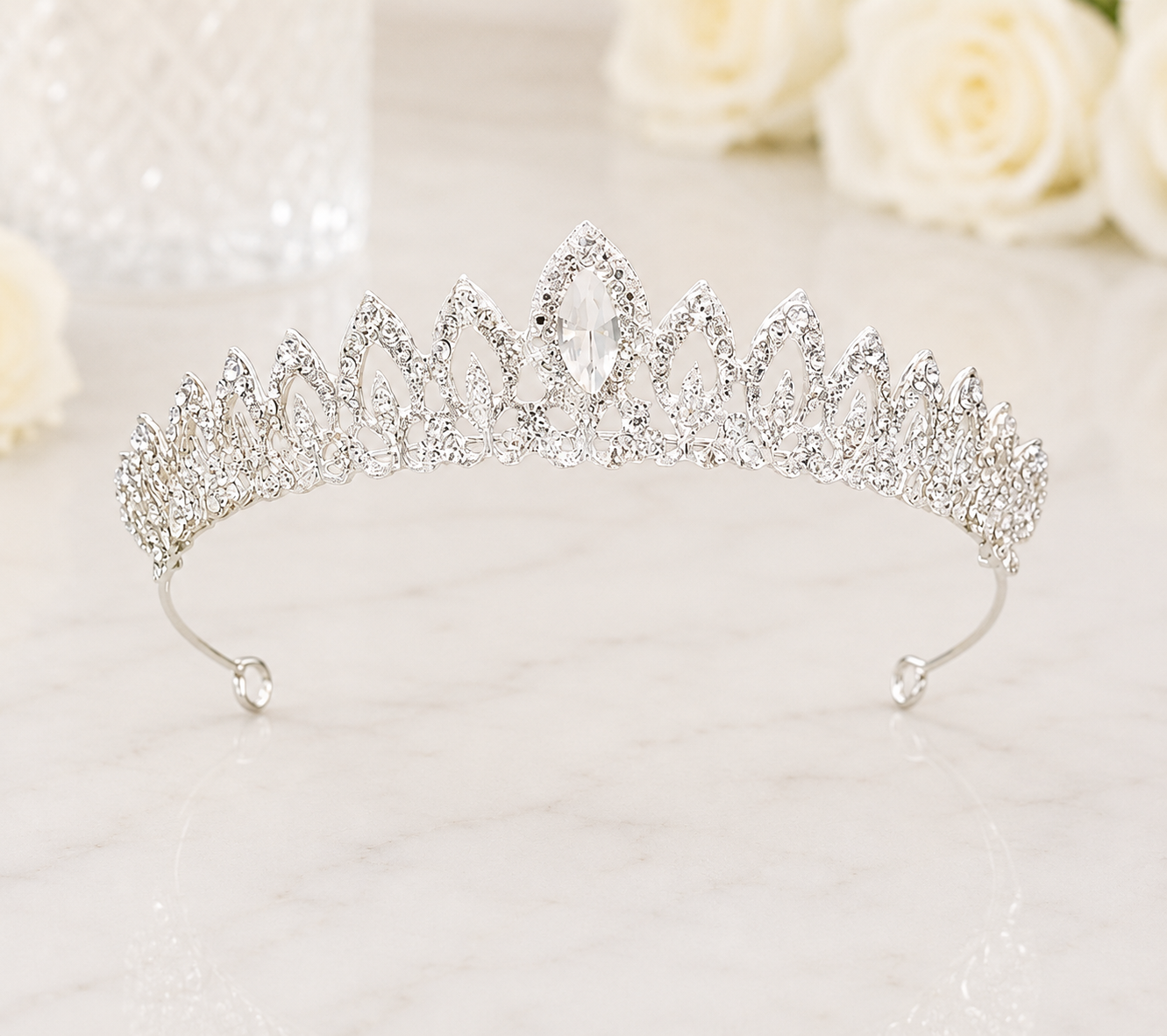 Tiare Couronne Pointes Cristal Marquise