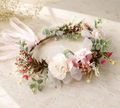 Couronne Florale Champêtre Blanche Mariage