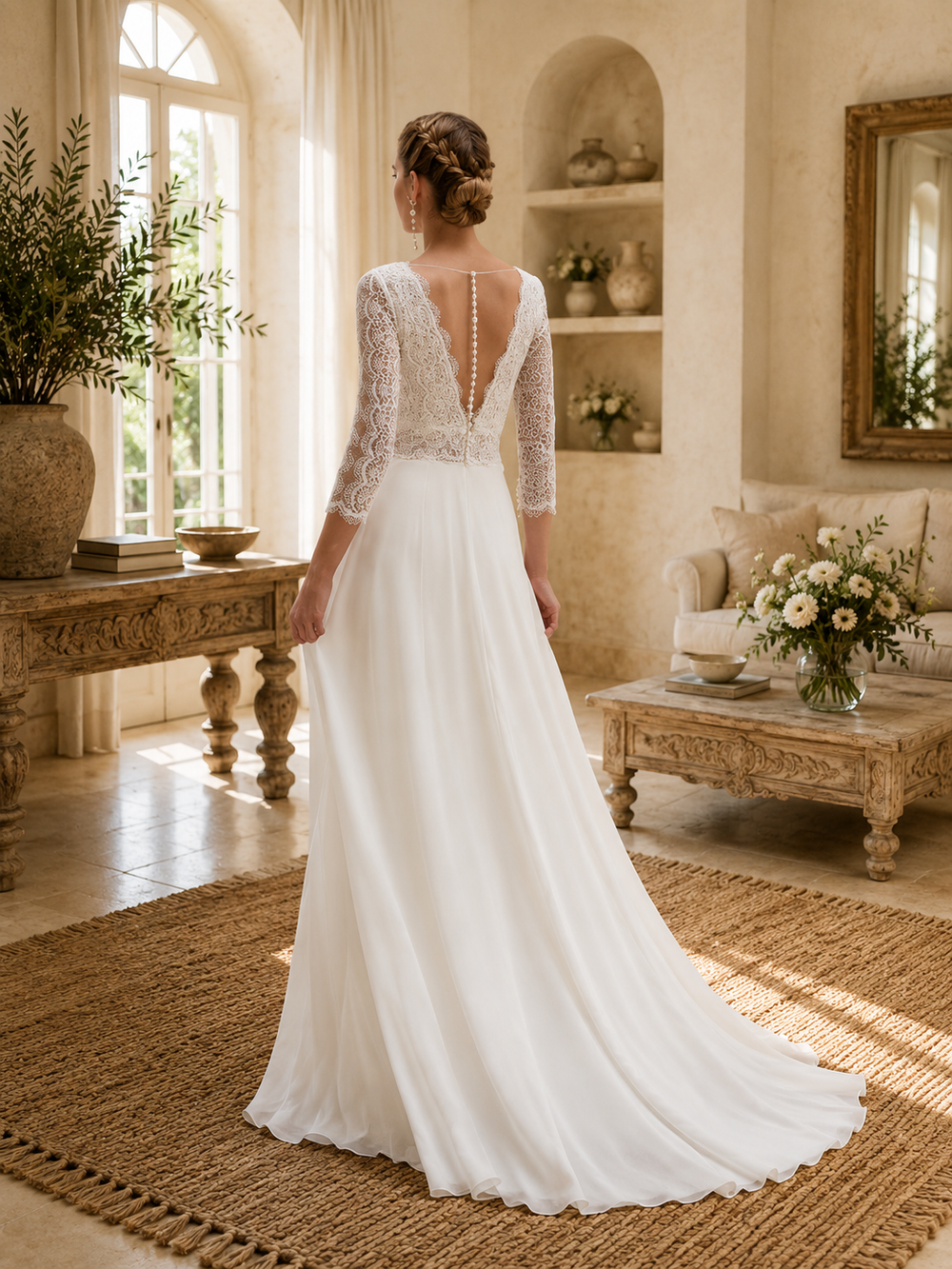 Combinaison de Mariée Dentelle - Vue de face