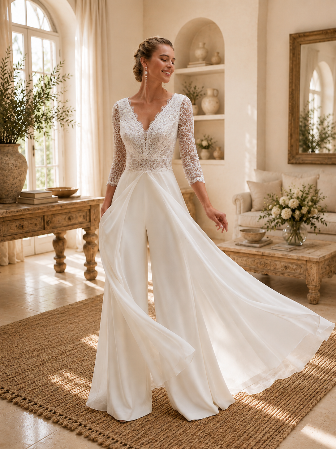 Combinaison de Mariée Dentelle - Vue de dos