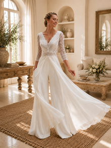 Combinaison de Mariée Dentelle - Vue de dos