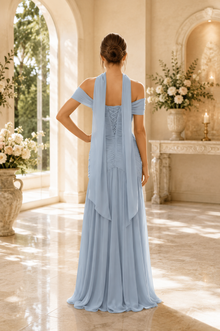 Robe de Soirée Dorée Asymétrique à Sequins