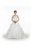Robe bustier organza froissé - face