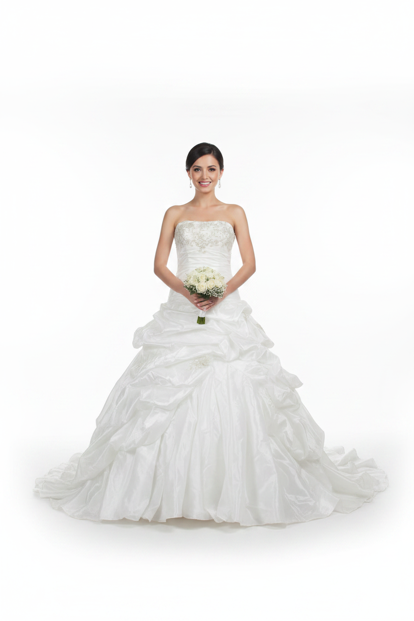Robe bustier organza froissé - face